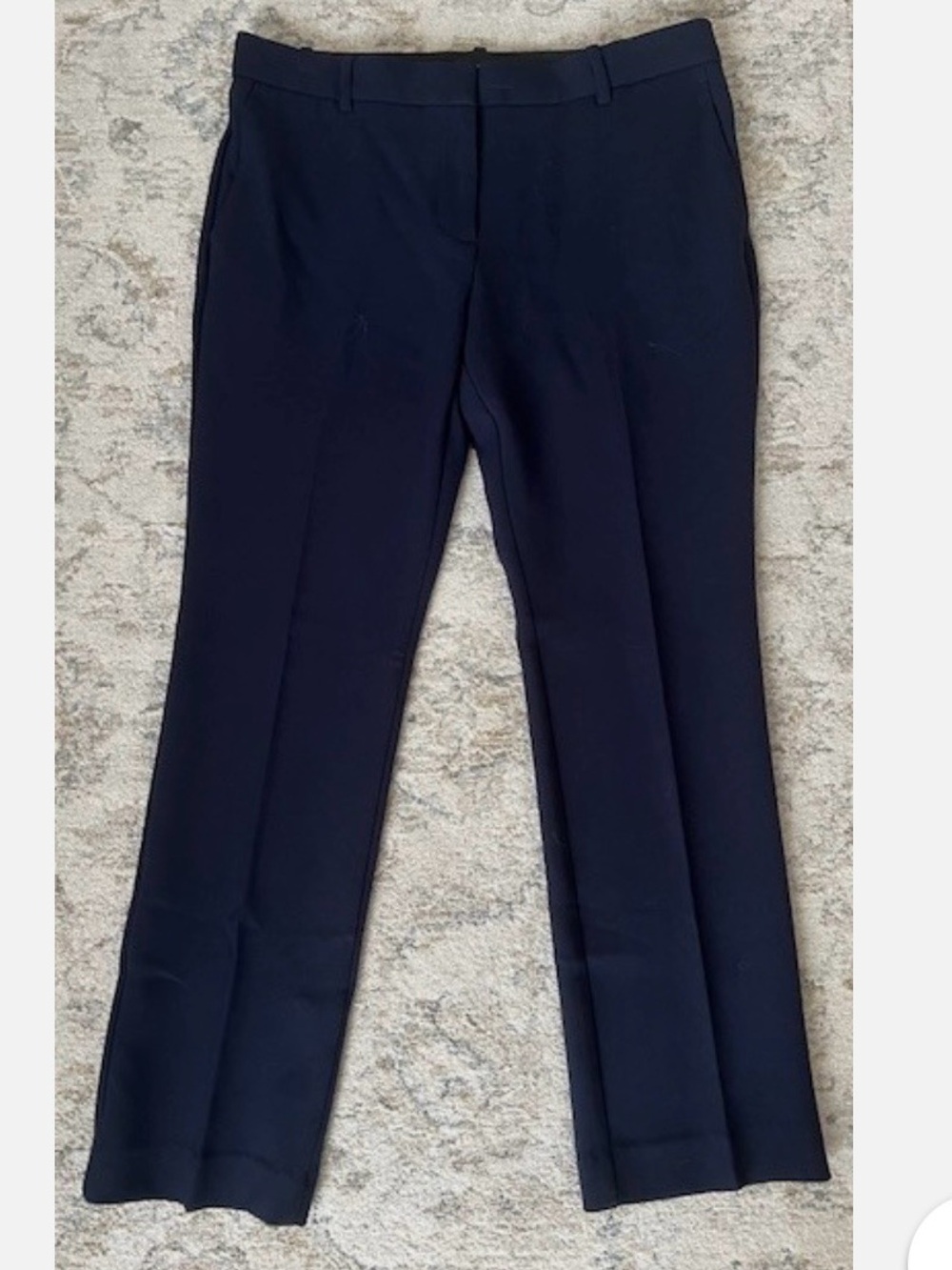 Ann Taylor Navy Straight-Leg Trousers